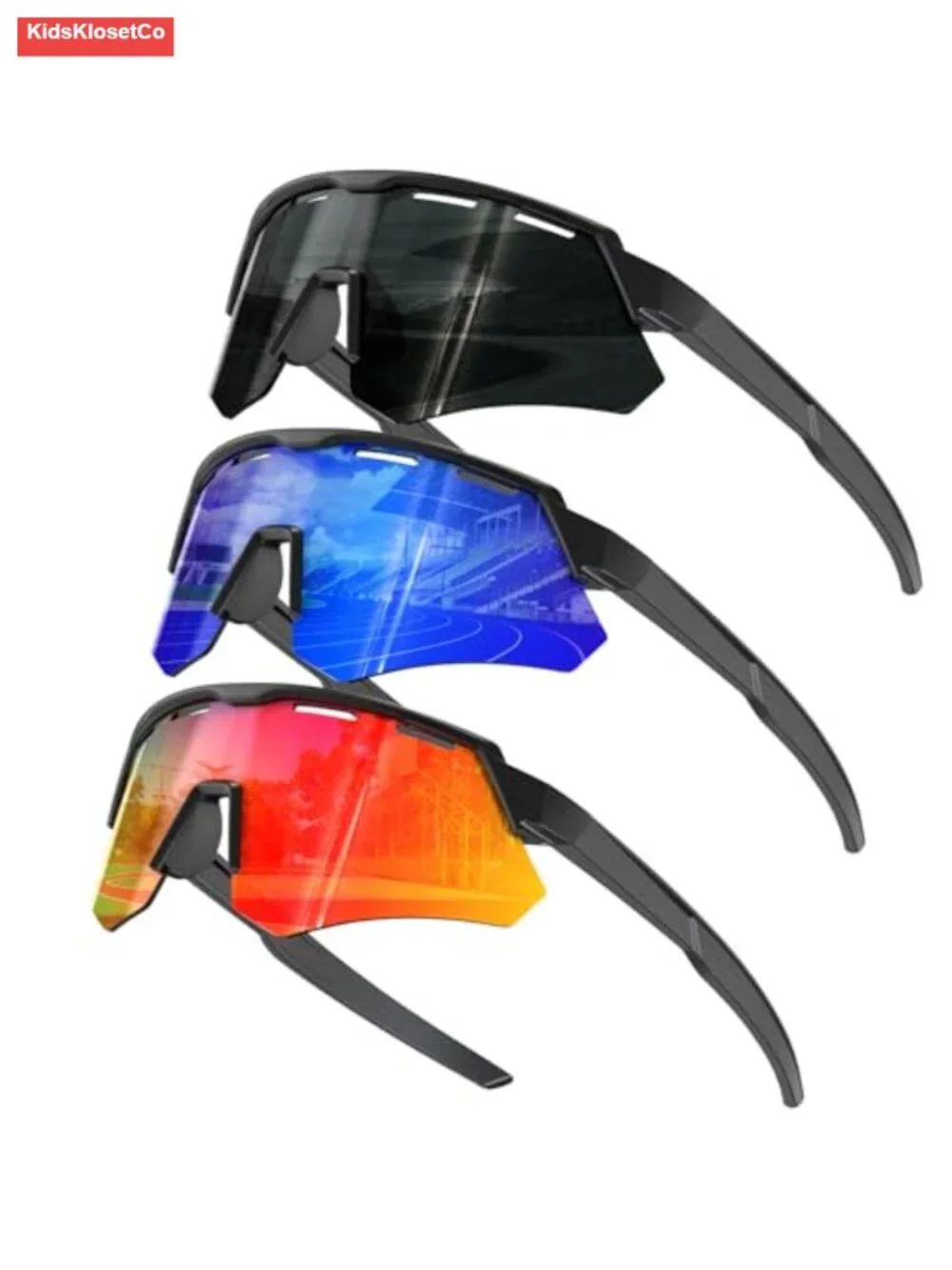 Polarized Kids Sunglasses - UV400 Protection Youth Baseball Sunglasses for